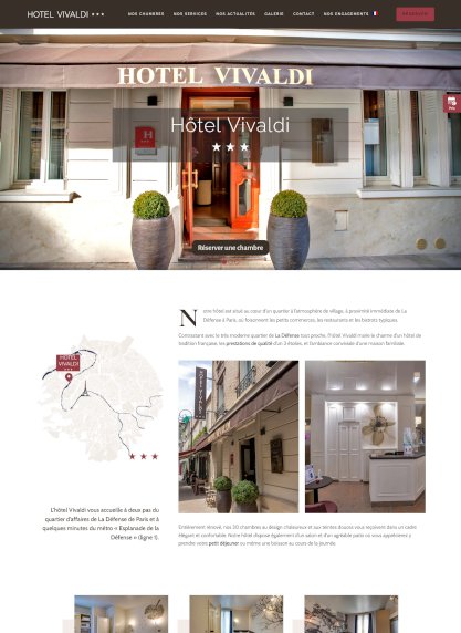 Screenshot Site Vitrine Hotel Vivaldi