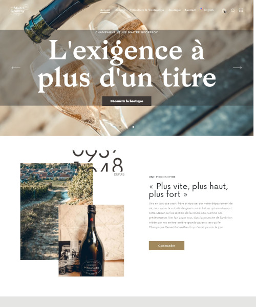 Accueil du site Champagne Veuve Maitre Geoffroy